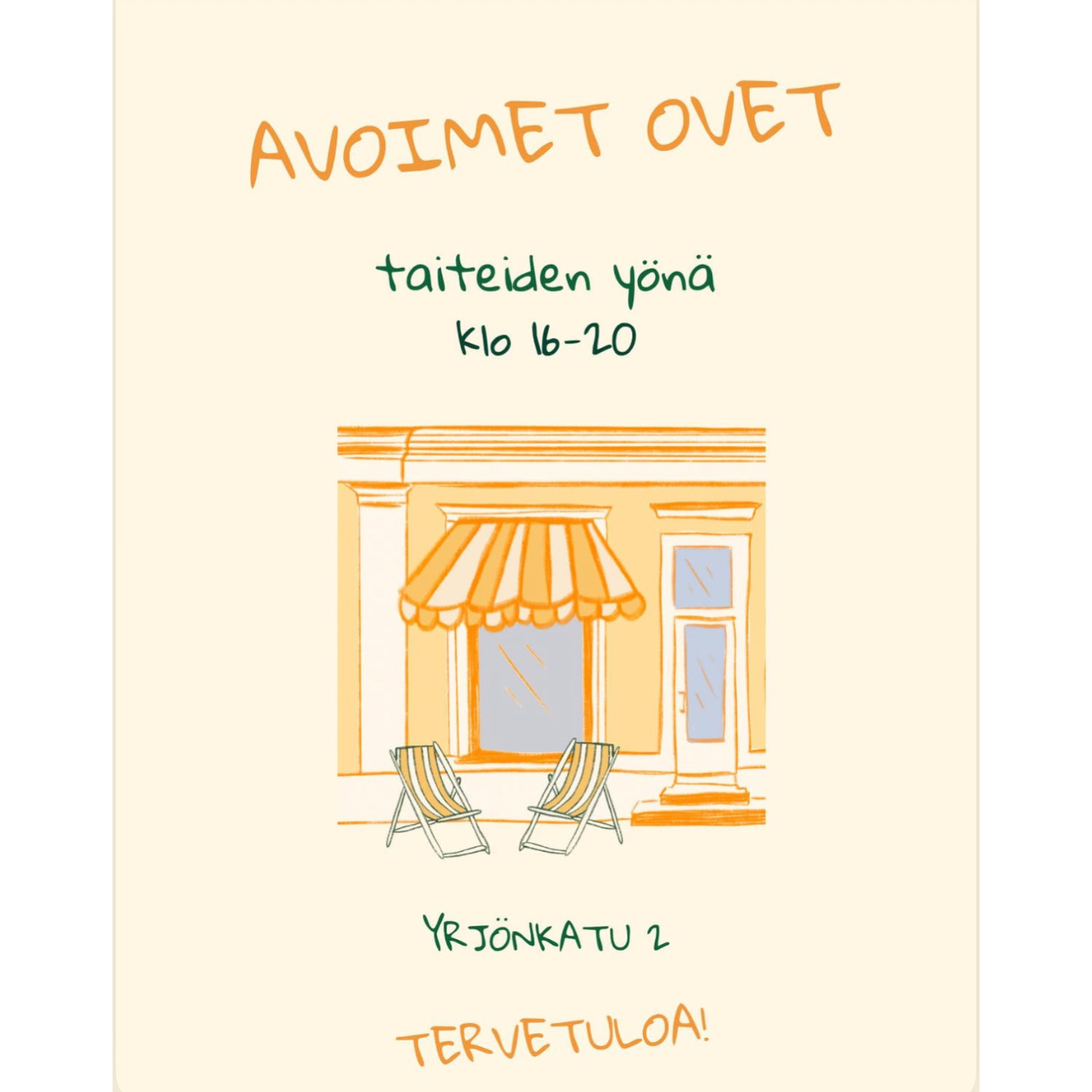 Tilakin voi olla taideteos – avoimet ovet